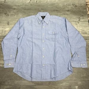 Willis Geiger Outfitters Blue Oxford Safari Dress Shirt 16-34 or L